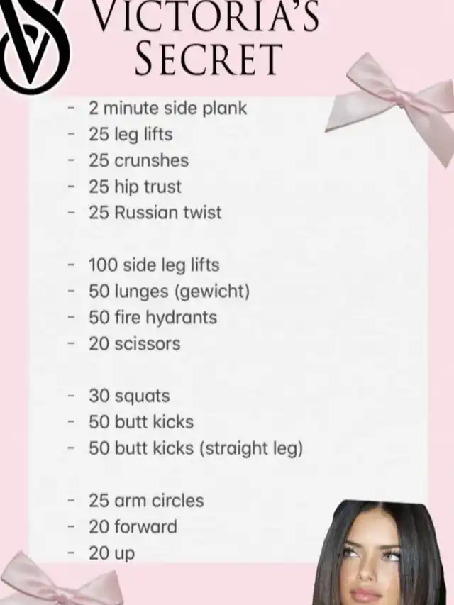 Victoria secret thigh workout hotsell